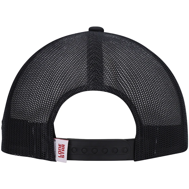 Men's HOOey Black Lone Star Logo Trucker Snapback Hat