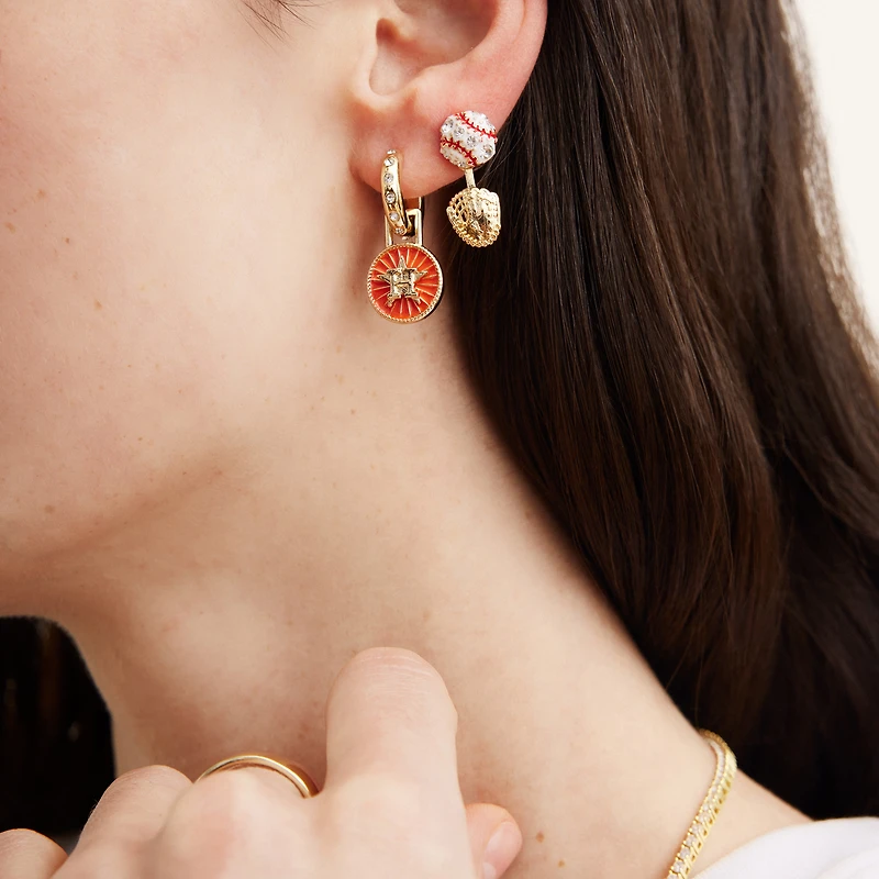 Ensemble de boucles d'oreilles créoles BaubleBar Houston Astros