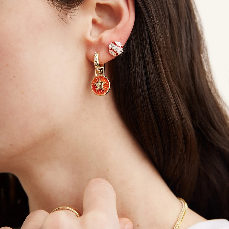 BaubleBar Houston Astros Hoop Earring Set
