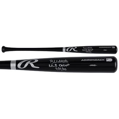 Brice Matthews Houston Astros Autographed Black Rawlings Pro Bat with "MLB Debut 7/11/25" Inscription