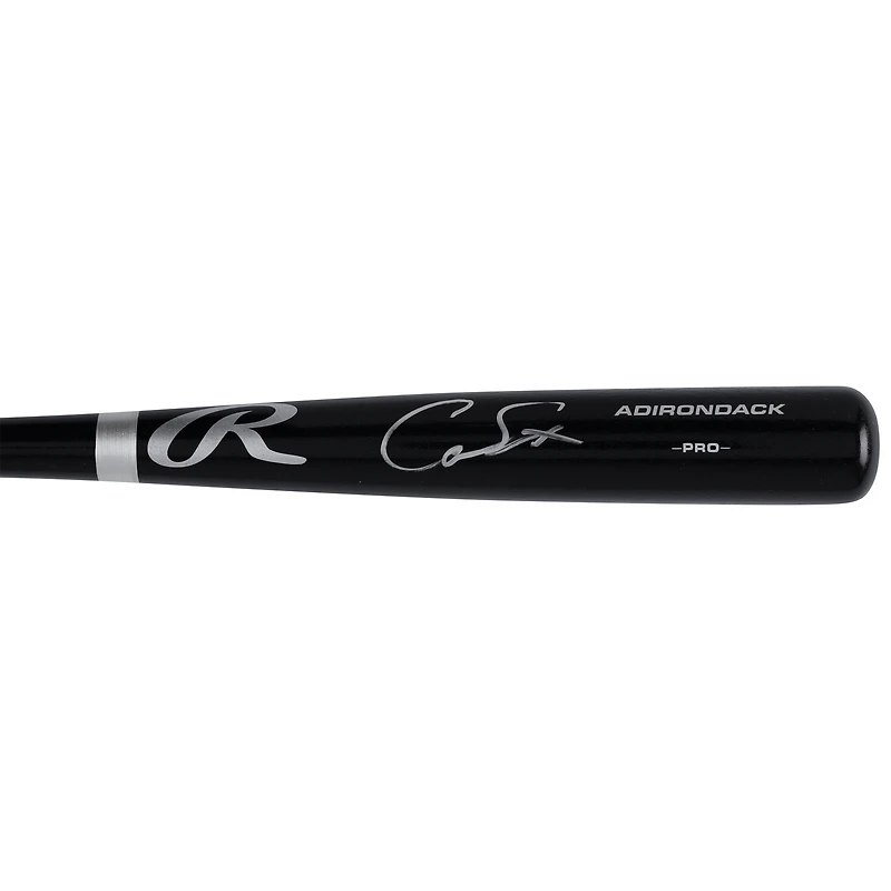 Batte de baseball professionnelle noire autographiée par Cam Smith des Houston Astros