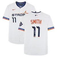 Maillot réplique Nike City Connect blanc autographié de Cam Smith, Houston Astros, collection 2025