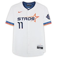 Cam Smith Houston Astros Autographed White 2025 City Connect Nike Replica Jersey
