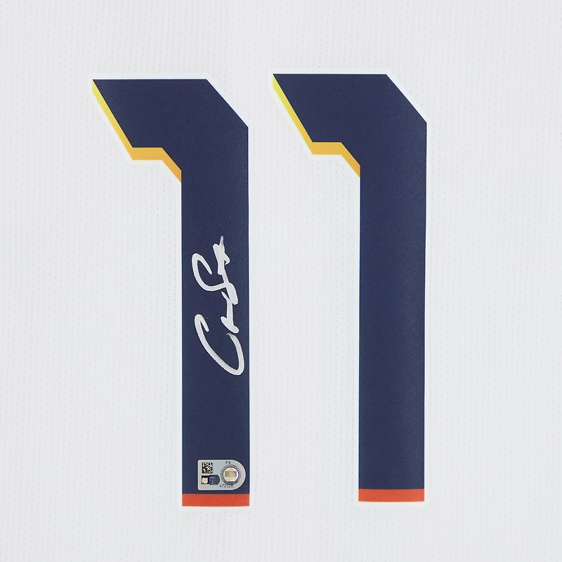 Maillot réplique Nike City Connect blanc autographié de Cam Smith, Houston Astros, collection 2025