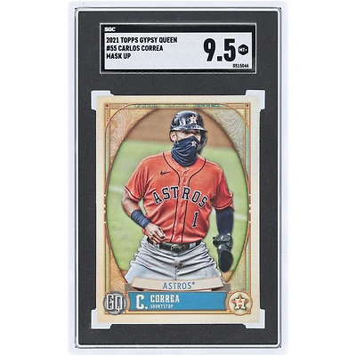 Carlos Correa Houston Astros 2021 Topps GQ Mask Up #55 SGC Authenticated 9.5 Card