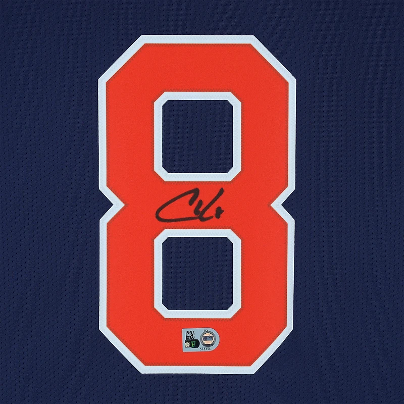 Maillot réplique Nike City Connect bleu marine autographié par Christian Walker des Astros de Houston