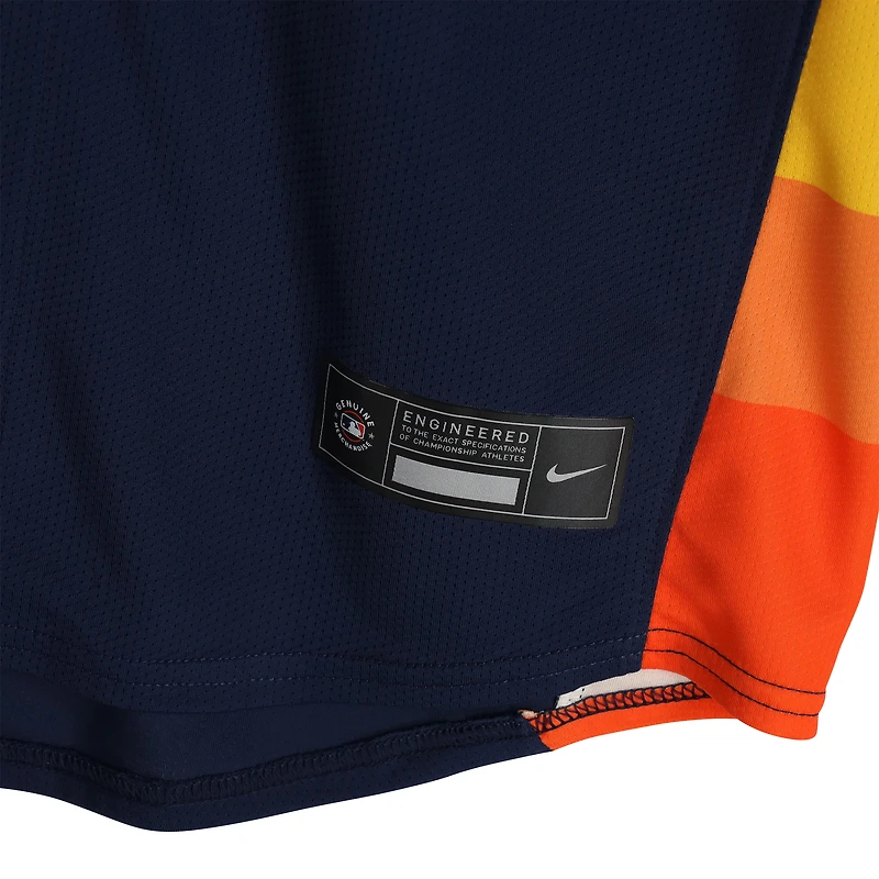 Maillot réplique Nike City Connect bleu marine autographié par Christian Walker des Astros de Houston