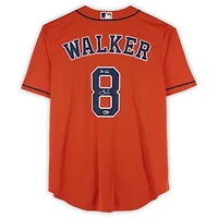 Maillot réplique Nike orange autographié par Christian Walker des Astros de Houston avec inscription « 3x GG »