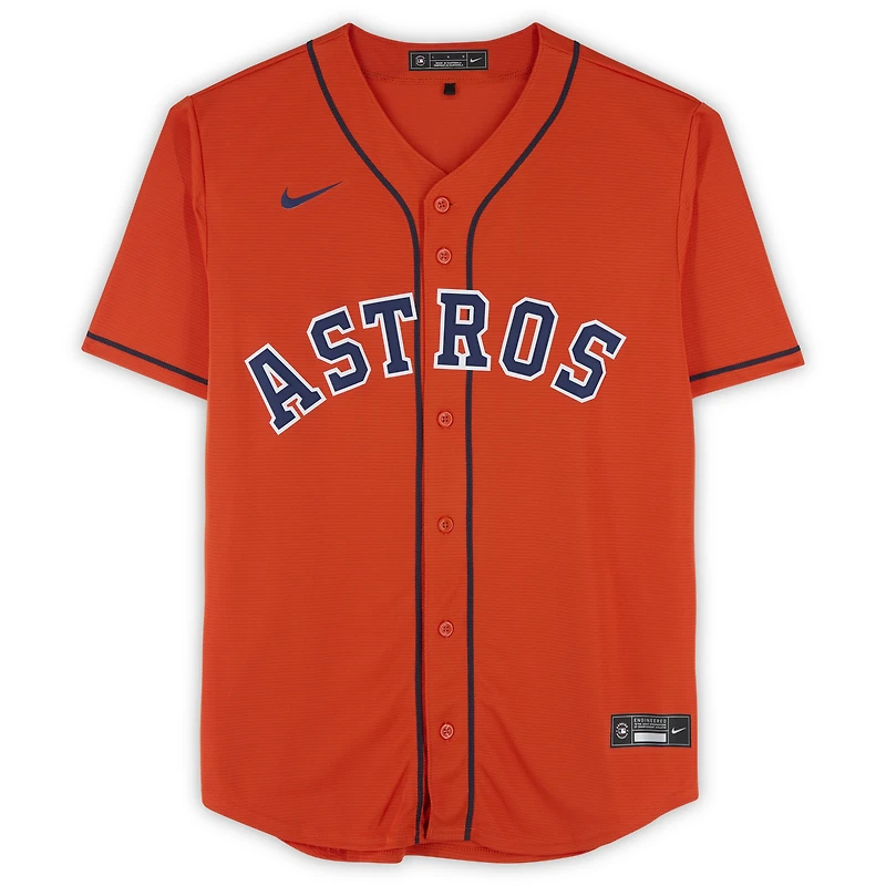 Maillot réplique Nike orange autographié par Christian Walker des Astros de Houston avec inscription « 3x GG »