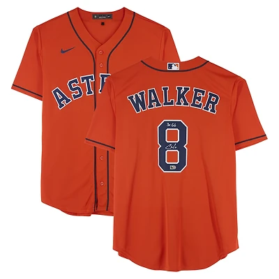 Christian Walker Houston Astros Autographed Orange Nike Replica Jersey with "3x GG" Inscription 