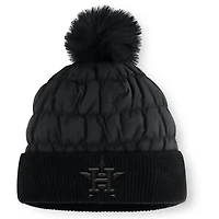 Fanatics Black Houston Astros Nightcap Cuffed Knit Hat with Pom