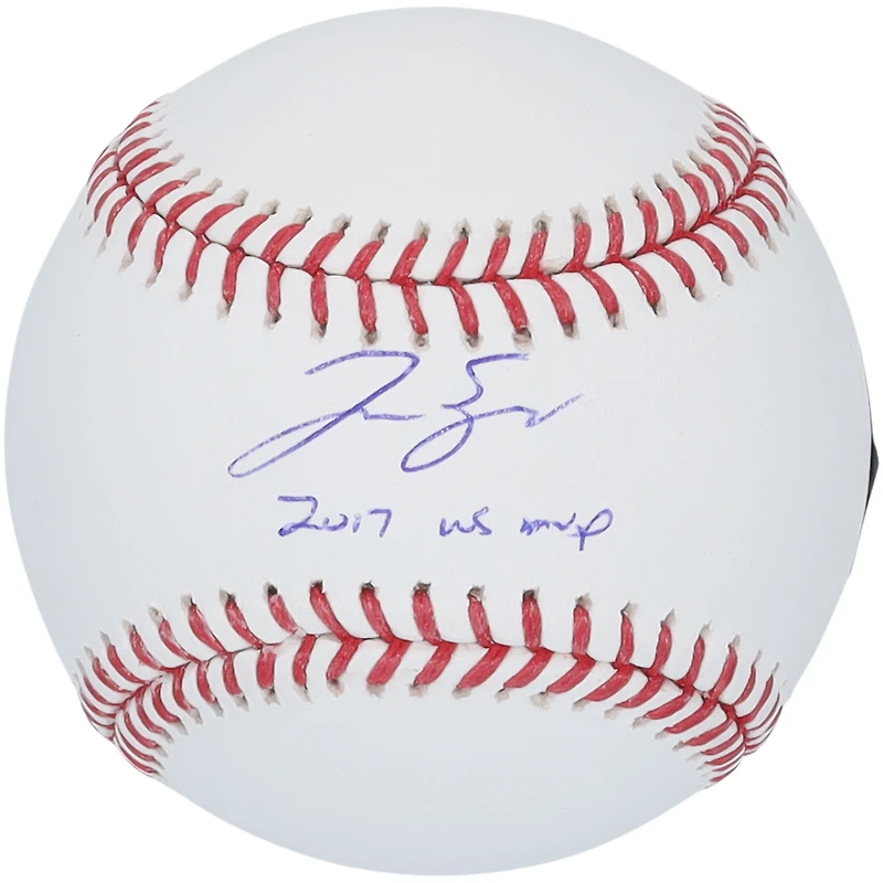 Ballon de baseball autographié par George Springer des Astros de Houston avec l'inscription « 2017 WS MVP »
