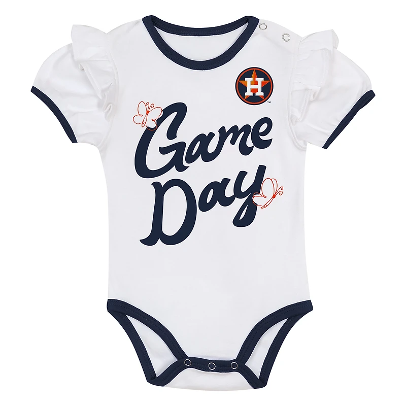 Ensemble body, bandeau et jupe Outerstuff Houston Astros pour bébé fille