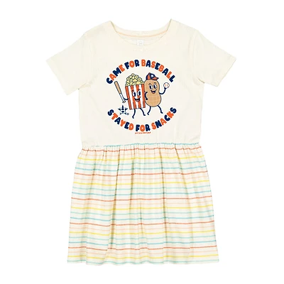 Girls Toddler Soft as a Grape White Houston Astros Snack Dress