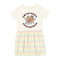 Girls Toddler Soft as a Grape White Houston Astros Snack Dress