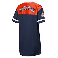Girls Youth Outerstuff  Navy Houston Astros Big League Cheer V-Neck T-Shirt Dress