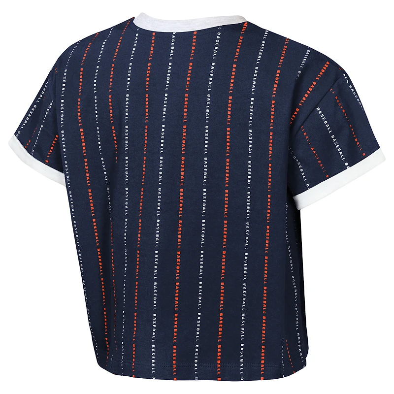 Girls Youth Outerstuff Navy Houston Astros Tech Keeper Fashion T-Shirt