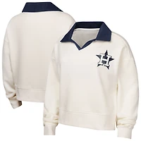 Sweat-shirt à col en V blanc pour jeunes filles Houston Astros Ballpark Hit