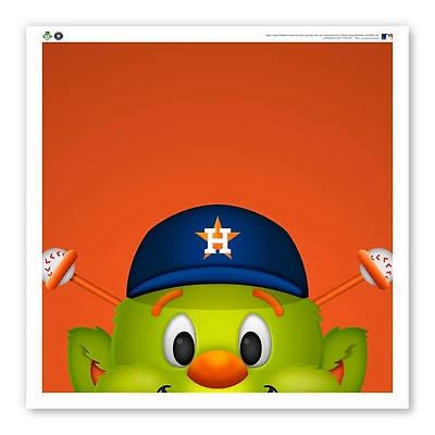 Houston Astros 12" x 12" Orbite Affiche Imprimer