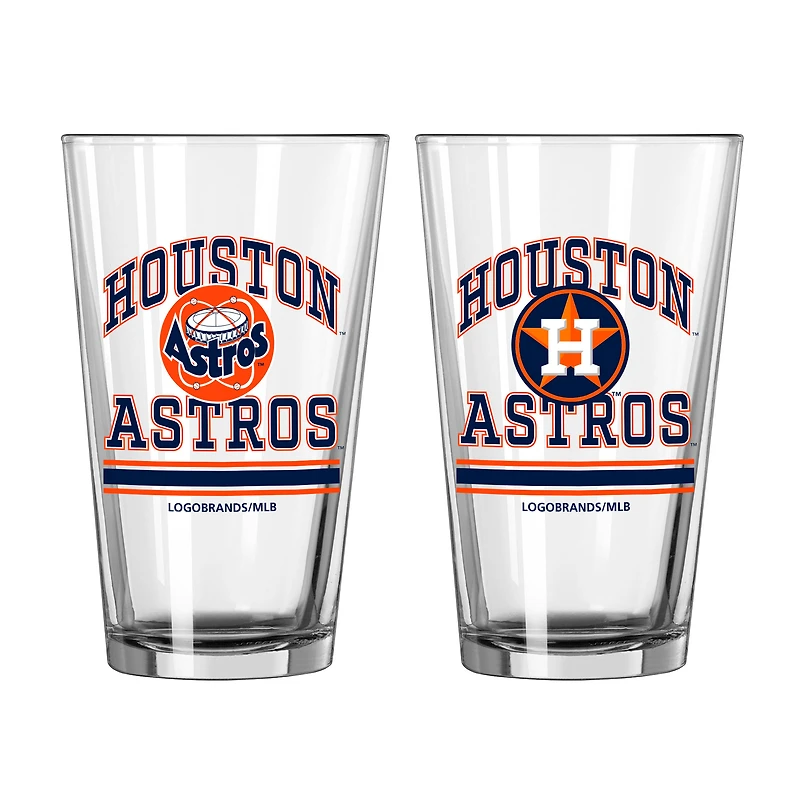 Astros de Houston 16oz. Verre à pinte, paquet de deux