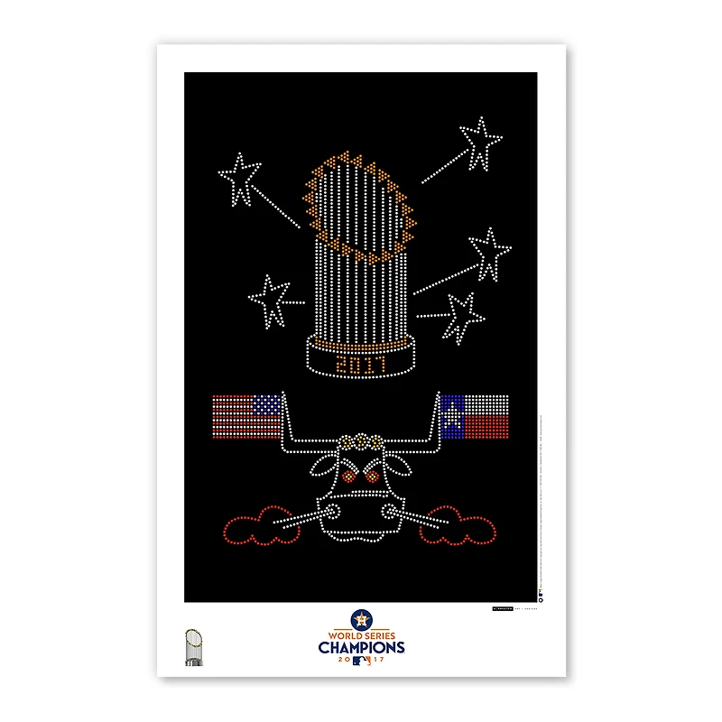 Houston Astros 2017 World Series Champions 11'' x 17'' Minimalist Poster Art Print