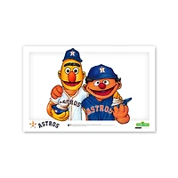 Affiche imprimée de Bert et Ernie des Astros de Houston, 11 x 43 cm, Rue Sésame