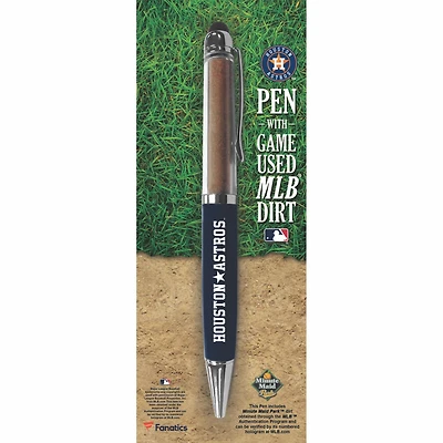 Stylo exécutif des Astros de Houston avec de la terre utilisée lors du match