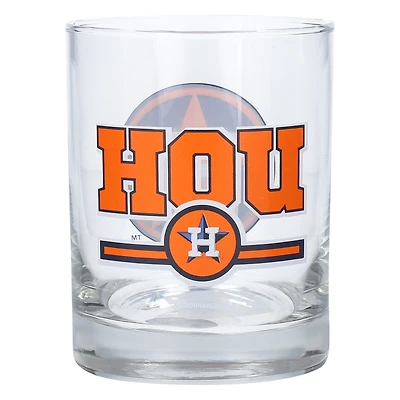 Houston Astros Letterman 14 oz. Verre de roches