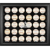 Vitrine à 30 boules de baseball avec logo des Astros de Houston et cadre noir