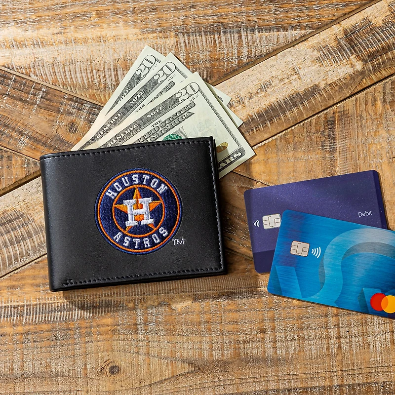 Houston Astros Synthetic Leather Embroidered Bifold Wallet