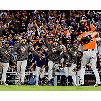 Photographie de célébration des champions non signés World Series 2017 Astros Houston