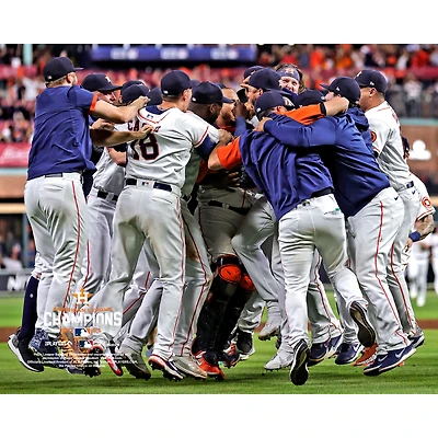 Houston Astros Unsigned 2021 American League Champions Team Dogpile Photograph