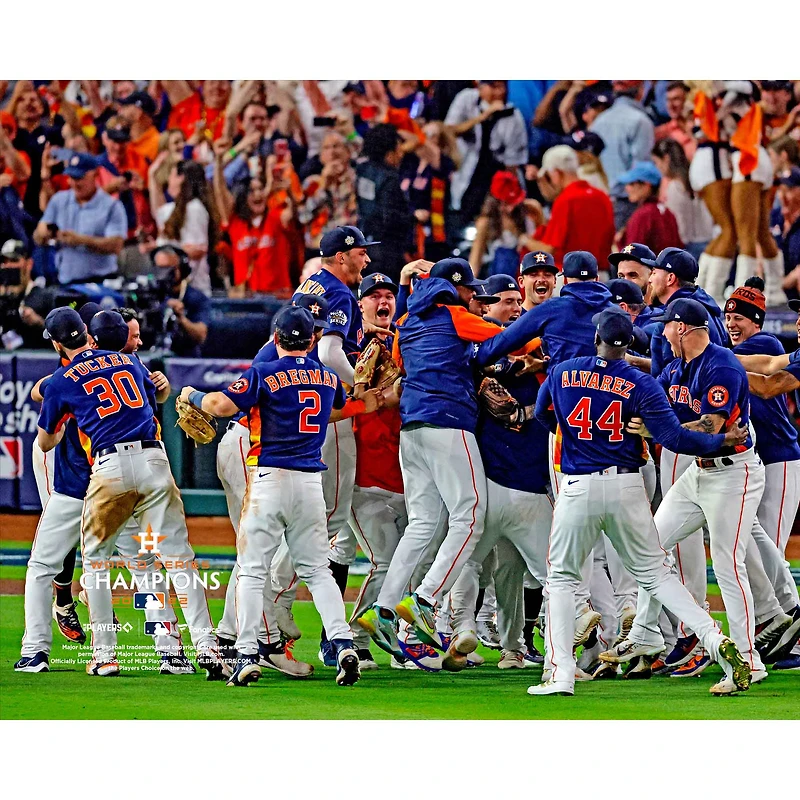Houston Astros Unsigned 2022 MLB World Series Champions Team Dogpile Photograph