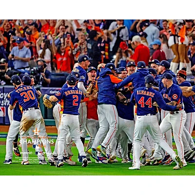 Houston Astros Unsigned 2022 MLB World Series Champions Team Dogpile Photograph