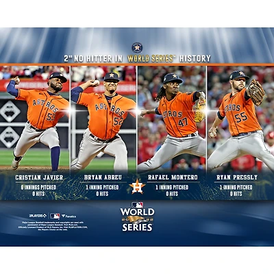 Houston Astros Unsigned 2022 World Series No-Hitter Collage Photograph