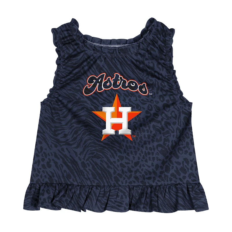 Ensemble robe et bloomer de jeu pour bébé bleu marine des Houston Astros