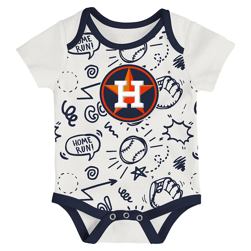 Infant Outerstuff Houston Astros All Day Play Three-Piece Bodysuit Set