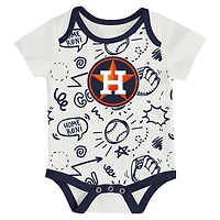 Infant Outerstuff Houston Astros All Day Play Three-Piece Bodysuit Set