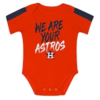 Ensemble 3 pièces pour bébé Outerstuff Houston Astros Double Down Body et pantalon