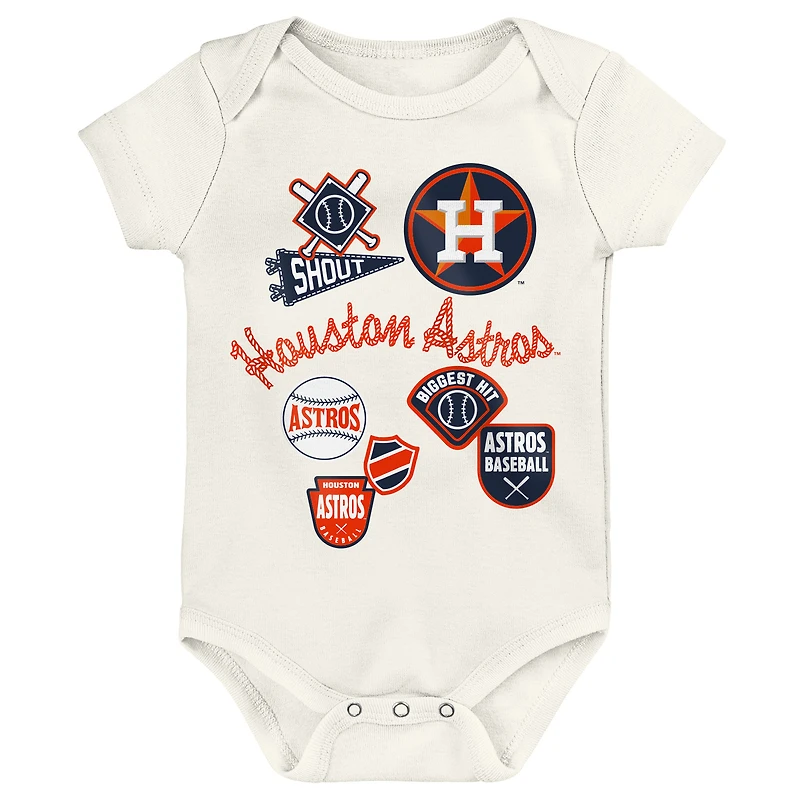 Infant Outerstuff Houston Astros Home Plate 3-Piece Bodysuit Set
