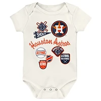 Infant Outerstuff Houston Astros Home Plate 3-Piece Bodysuit Set