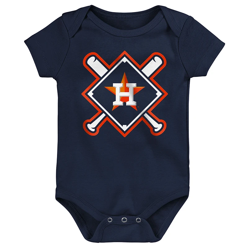 Infant Outerstuff Houston Astros Home Plate 3-Piece Bodysuit Set