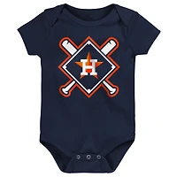 Infant Outerstuff Houston Astros Home Plate 3-Piece Bodysuit Set