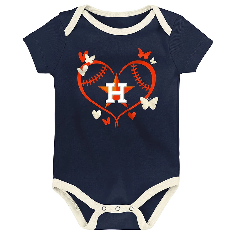 Ensemble de 3 bodies pour bébé Outerstuff Houston Astros Home Team