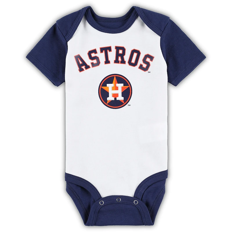 Lot de deux bodys Little Slugger pour bébés Houston Astros blanc/gris chiné