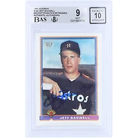 Jeff Bagwell Houston Astros Autographed 1991 Bowman #183 Beckett Fanatics Witnessed Authenticated / Rookie Card