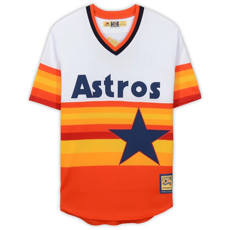 Maillot réplique arc-en-ciel autographié de Jeff Bagwell des Astros de Houston