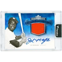 Joe Morgan Houston Astros Autographed 2005 Upper Deck Hall of Fame Baseball Game-Used Relic #CC-JM1 #8/10 Card