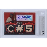 Carte relique authentifiée 8,5" Topps Triple Threads 2007 autographiée par Joe Morgan des Houston Astros, utilisée lors du match, n° TTRA-104 n° 17/18 BGS