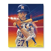 Photographie non signée de Jose Altuve Houston Astros 16" x 20" - Conçue par l'artiste Brian Konnick